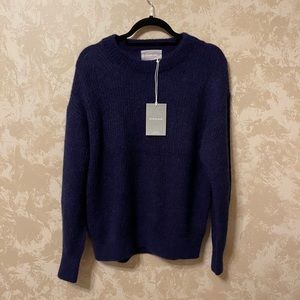 NWT Everlane Navy Fuzzy Sweater